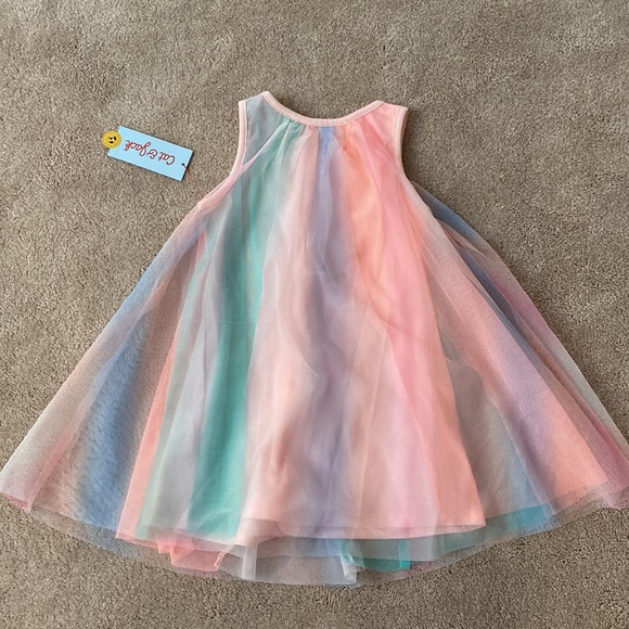 NWT, Cat & Jack, Pastel Lined Tulle Dress, 3T - Picture 3 of 5